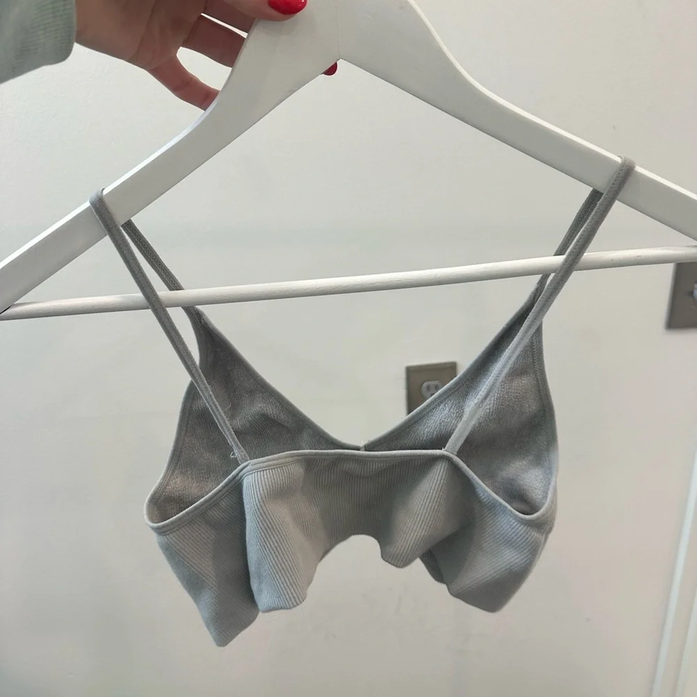 Gray Ribbed Bralette - Picture 2 of 2
